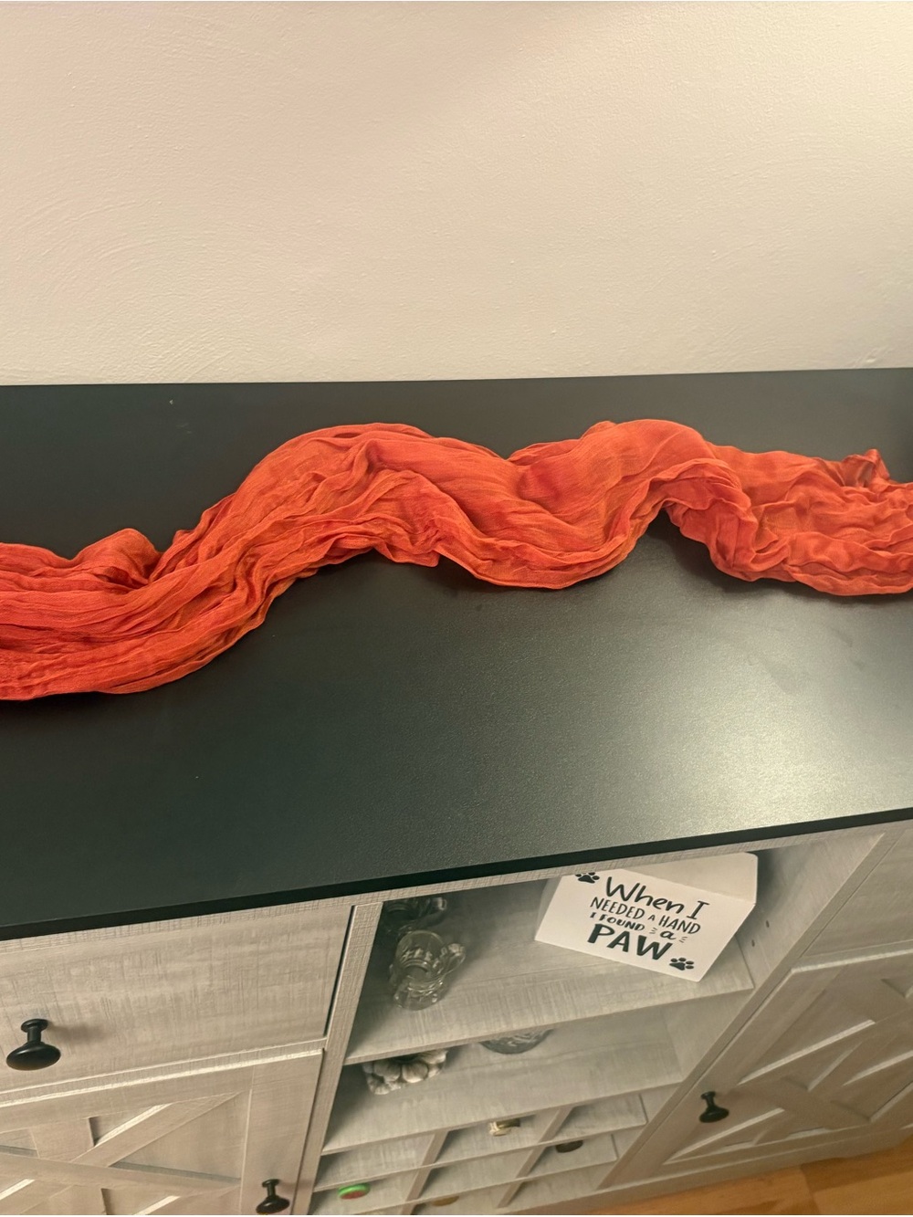 Orange Decorative Scarf-Style Table Runner